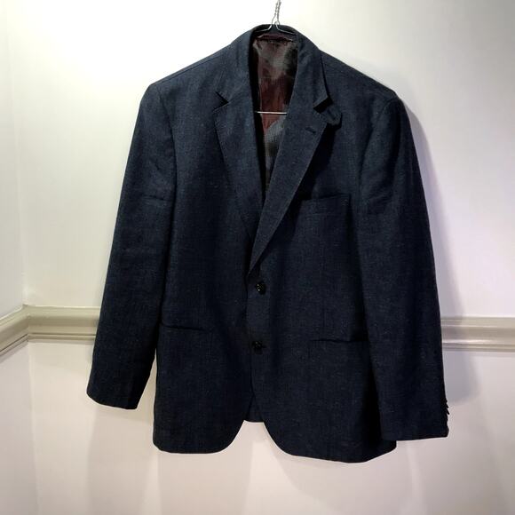 Kroon Life Luxury Levity Other - Kroon Life Luxury Men's Blazer Navy Linen Silk Preppy Summer Size Large Coat